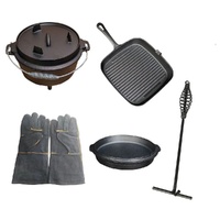 5 Piece Camping Cookware Combo Set by Flaming Coals