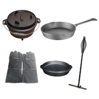 5 Piece Camping Cookware Combo Set by Flaming Coals
