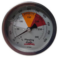 Medium Flaming Coals Smoker BBQ Thermometer Gauge