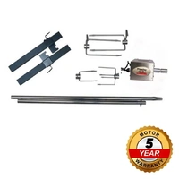 DIY BBQ Spit Rotisserie Set - Stainless Steel with Motor by Flaming Coals