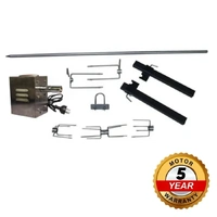 DIY BBQ Spit Rotisserie Set - Heavy Duty Motor by Flaming Coals