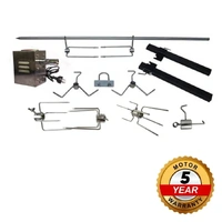 DIY BBQ Spit Rotisserie Set -The Heavy Duty Works 2 metre skewer with 30/60/120KG Motor by Flaming Coals