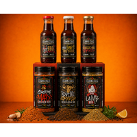 Flaming Coals Rubs and Sauces Combo Pack - Giftbox Set