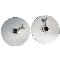 2x Souvlaki S/S Gyros Disk: 3mm Thick-22mm Round - Flaming Coals