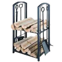 Wood Rack with 4 Tools - 2 Tier