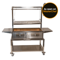 Deluxe Parrilla BBQ Grill with Firebricks