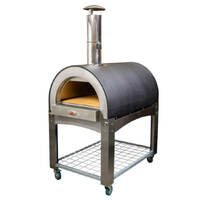 Woodfire Pizza Oven Long - Black by Flaming Coals 