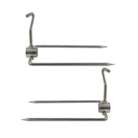 Spit Roaster Prong-Large Stainless Steel - 22mm Round (x2) | Flaming Coals