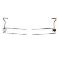 Large 2 Prong Rotisserie Fork - 28mm(1 inch) Round x 2 - Flaming Coals
