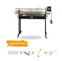 Flaming Coals Extra Large Cyprus Spit with 5 Skewers Bundle