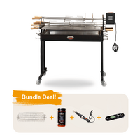 Flaming Coals Extra Large Cyprus Spit with 5 Skewers Bundle