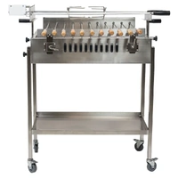 Straight 3 Skewer in-line Cyprus Spit | Stainless Steel