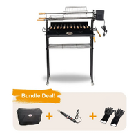 Deluxe Foukou Cyprus Grill Spit - 3mm Thick - Bundle