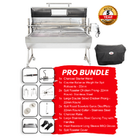 1500 Stainless Steel Hooded Spartan Spit Roaster Pro Bundle 