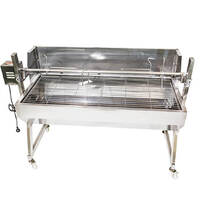 Flaming Coals Spartan Windshield Stainless Steel Spit Rotisserie -1500mm